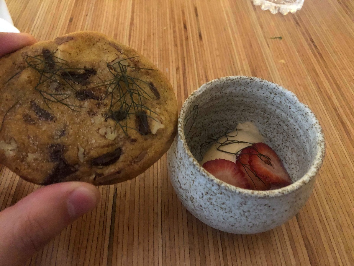 cookie and strawberry