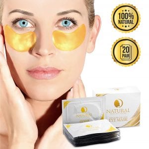 Natural Solutions - 24K Karat Gold - Hyaluronic Acid, Collagen Under Eye Bags Treatment - Gel Snail Mask