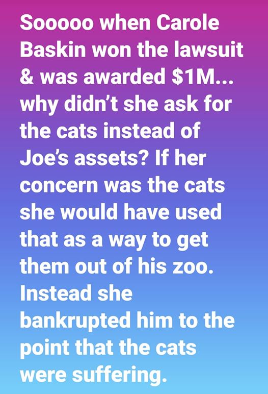 CAROLE BASKIN JOE EXOTIC LAWSUIT