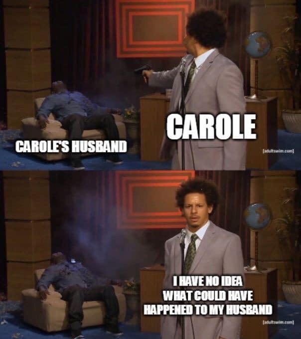 carole baskin eric andrew show meme