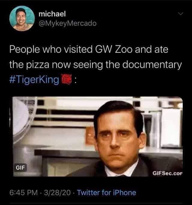 gw zoo tiger king pizza