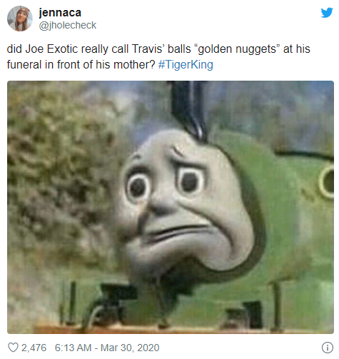 travis balls golden nuggets funeral tiger king meme