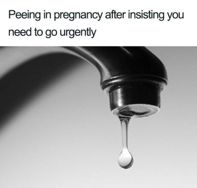 peeing in pregnancy meme tap