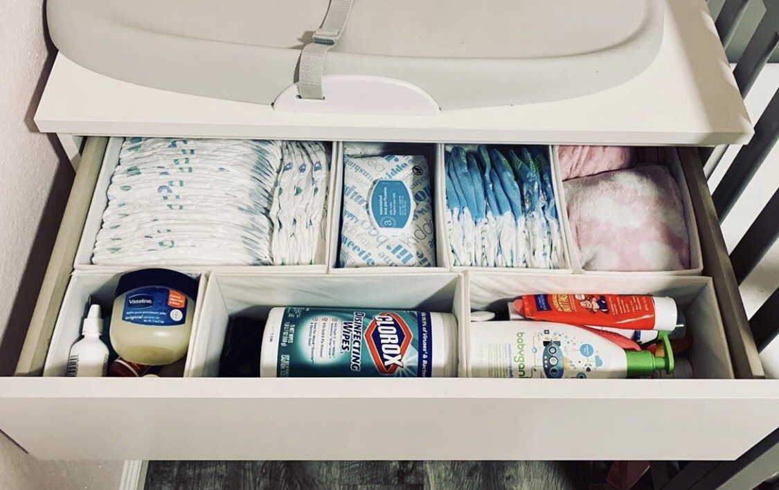 diaper nappy storage in baby drawers dresser