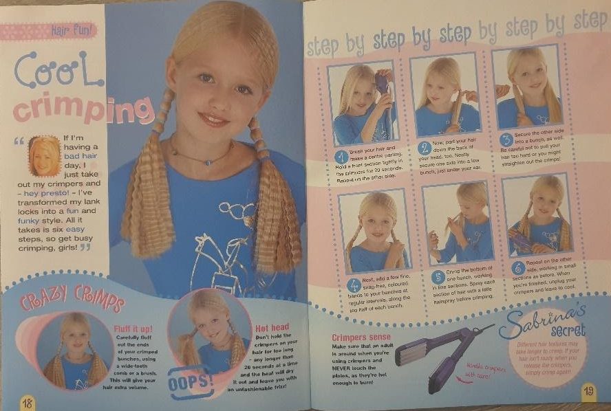 cool crimped hair tutorial from sabrinas secrets magazine