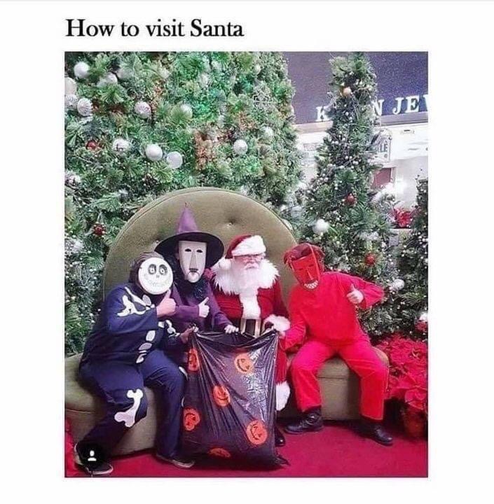 disney villians with santa disney meme
