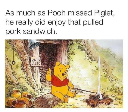 winnie the pooh pork eating piglet disney meme