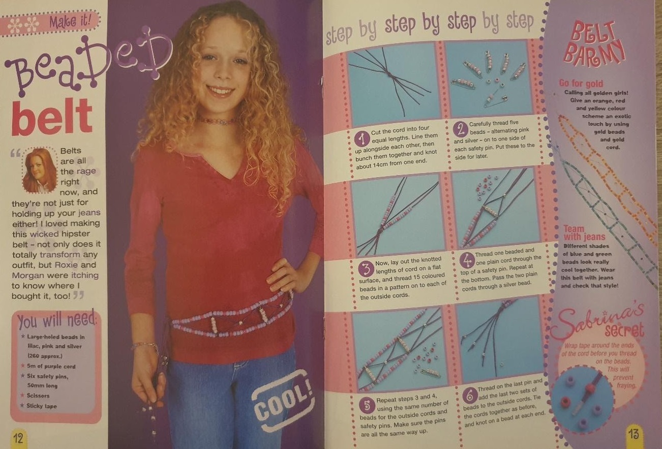 sabrinas secrets magazine 90s beaded belt