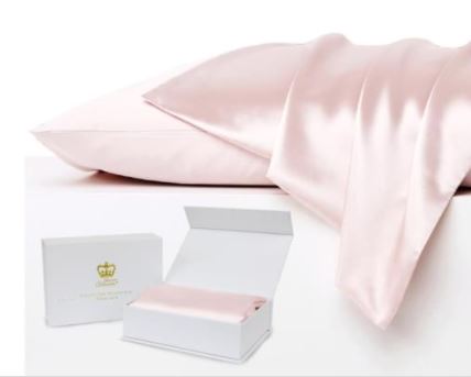 pink silk pillowcase