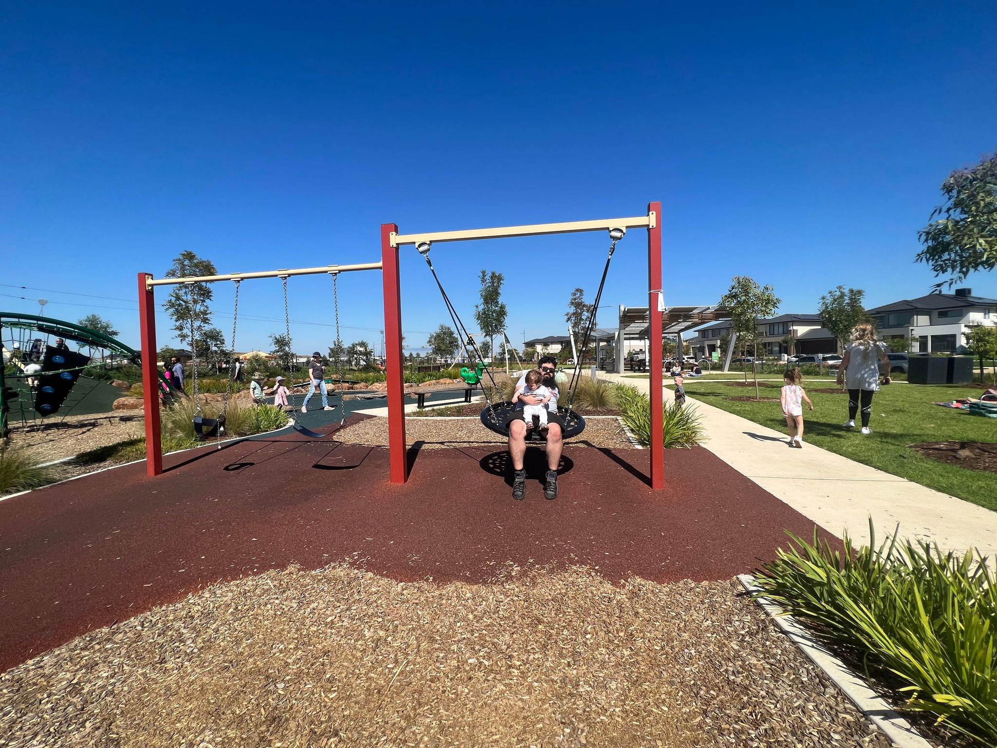 Dinosaur Park Playground truganina overview swings