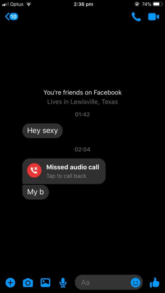 Unsolicited calls creepy messages from men
