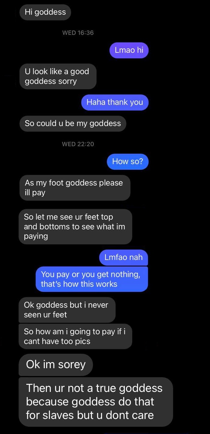 creepy messages from men