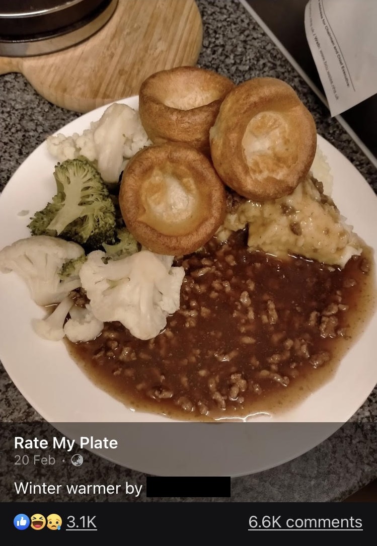 Winter warmer rate my plate yorkshire pudding 