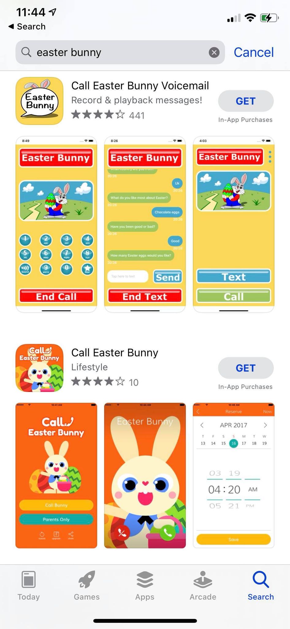 call the easter bunny apps ios